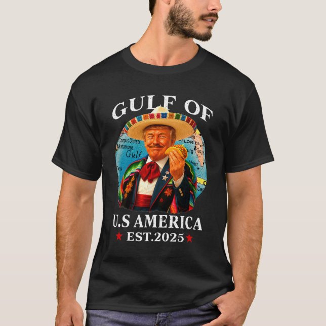 Camiseta Trump Golfo Da América Dos Eua Desde 2025 Trump No (Frente)