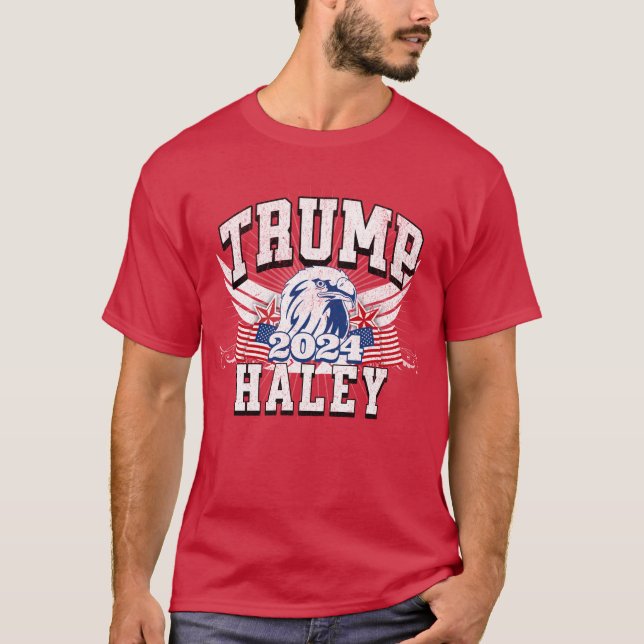 Camiseta Trump Haley 2024 T-Shirt (Frente)