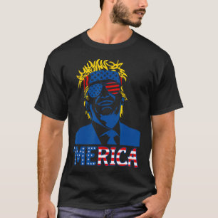 Camiseta Trump Happy 4 De Julho Trump American Flag Gifs