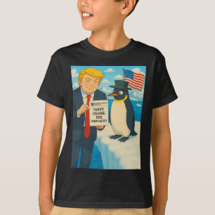 Camiseta Trump Impondo Tarifas À Política De Animes Pinguin