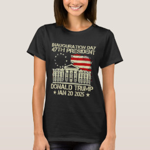 Camiseta Trump Inauguration Day 2025 47th Presidente dos Es