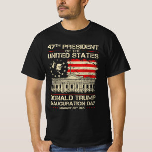 Camiseta Trump Inauguration Trump 2025 Flag American 47th