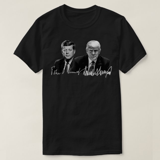 Camiseta Trump Kennedy Donald Trump Presidentes dos EUA Ass (Frente do Design)