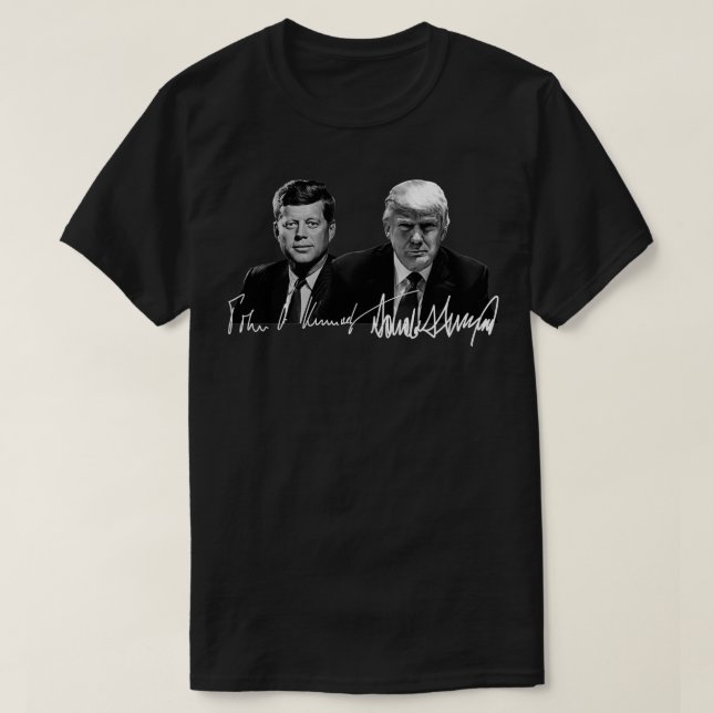 Camiseta Trump Kennedy Donald Trump Presidentes dos EUA Ass (Frente do Design)