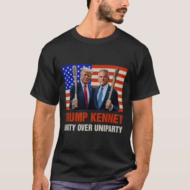 Camiseta Trump Kennedy Unity Sobre A Eleição Funny 2024 (Frente)