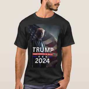 Camiseta Trump Leva A América De Volta Donald E Uma Bandeir