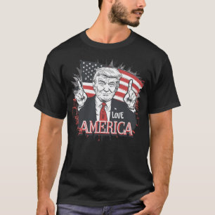 Camiseta Trump - Liderando a América com visão