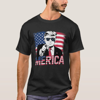 Camiseta Trump Merica 4 De Julho 47 Presidente Americano F