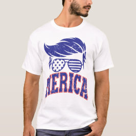 Camiseta Trump Merica Engraçado Eu Amo A América Quarto De 