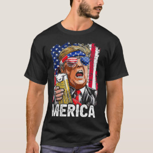 Camiseta Trump Merica faz 4 de julho de Excelente novamente