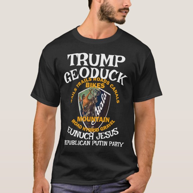 Camiseta Trump Mountain Bike Jesus Partido Pee Republicano (Frente)