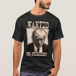 Camiseta Trump Mug Shot - Procurado Pelo Presidente 2024