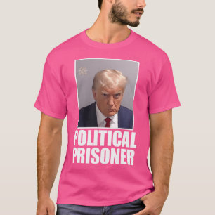 Camiseta Trump Mugshot Prisioneiro Político