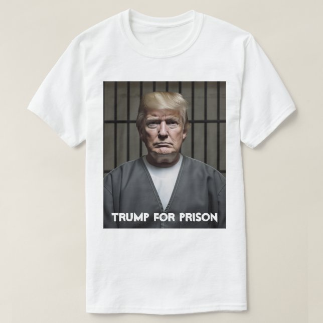 Camiseta Trump na prisão em T-Shirt (Frente do Design)