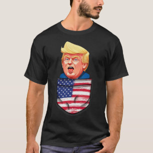 Camiseta Trump no Bolso Bandeira dos EUA Engraçado Trump 20