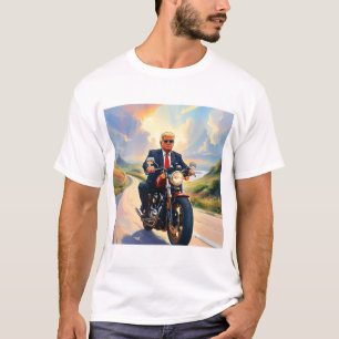 Camiseta Trump no Motorcycle BeauBela Road América dos EUA