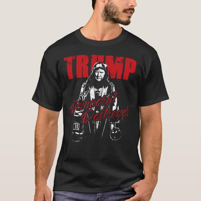 Camiseta Trump o democrata destruidor - humor Design gráfic (Frente)