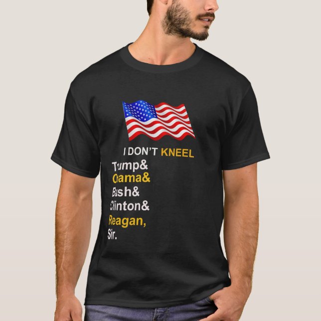 Camiseta Trump Obama Clinton Bush Reagan Sir Shirt. (Frente)