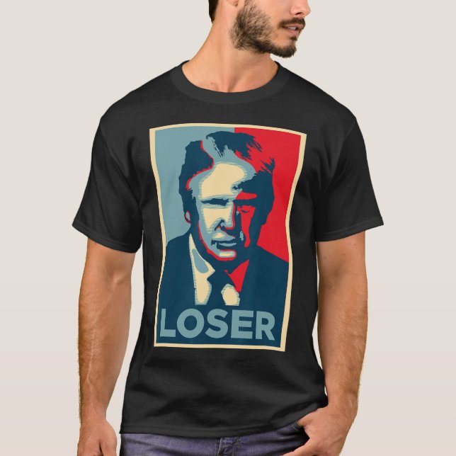 Camiseta Trump Obama Hope Poster Loser (Frente)