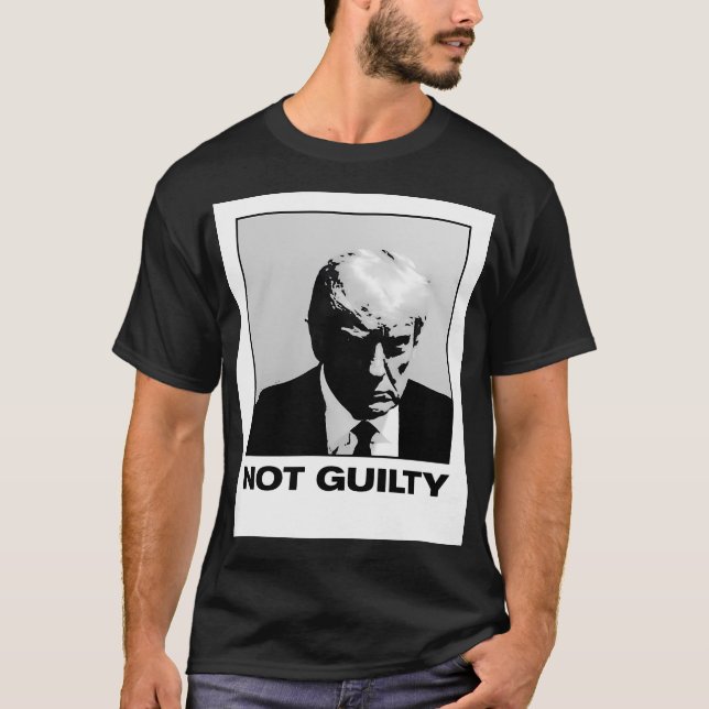 Camiseta Trump Oficial Mugshot Real Trump Mugshot Não Guil (Frente)