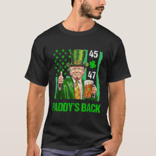 Camiseta Trump Paddys Volta 45 47 Sinalizador Usa De Dia de