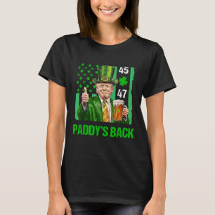 Camiseta Trump Paddys Volta 45 47 Sinalizador Usa De Dia de