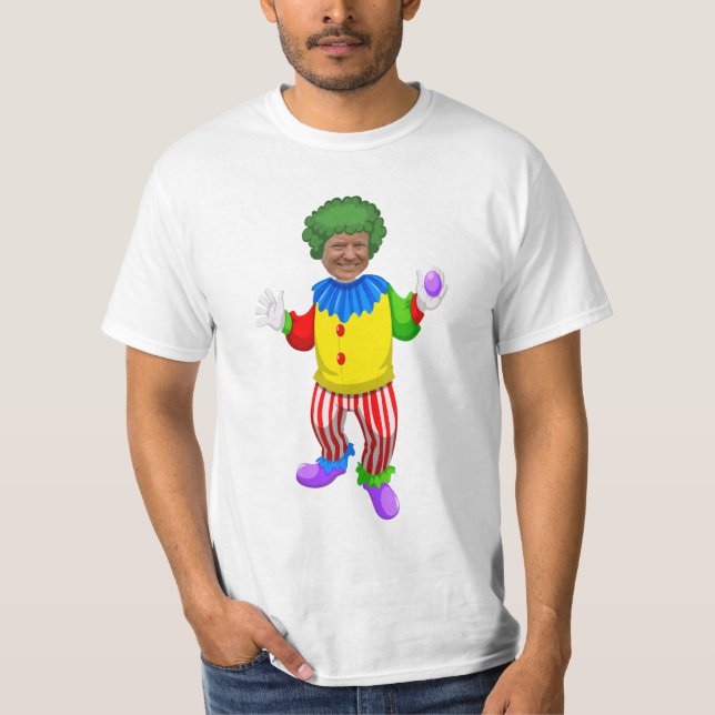 Camiseta Trump Palhaço Engraçado Cabelo Verde Orçamento Fab (Frente)
