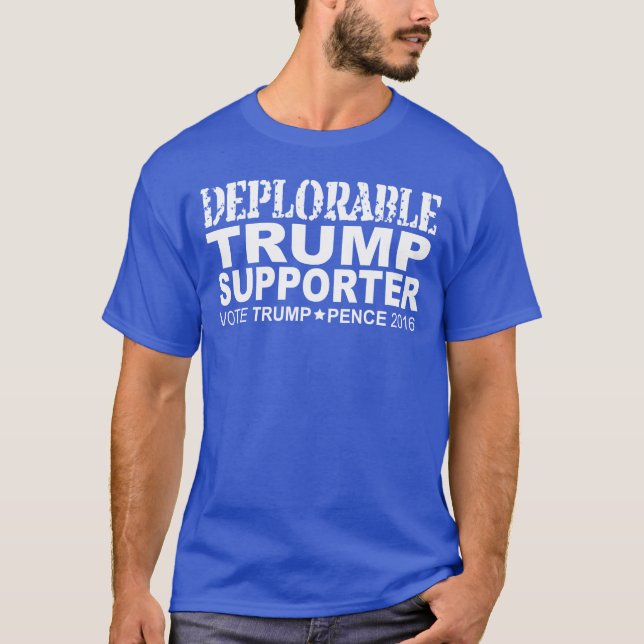Camiseta Trump Para O Presidente 2016 - Deplorável (Frente)