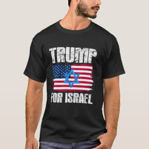 Camiseta Trump para os judeus republicanos israelenses Dona