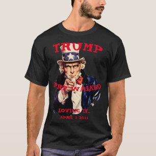 Camiseta Trump Perp caminhou 2023 terça-feira Tio Sam