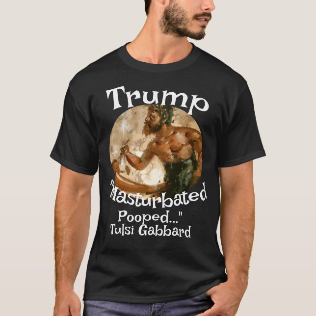 Camiseta Trump Pooped in My Sock Drawer Tulsi Gabbard (Frente)
