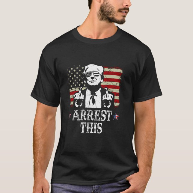 Camiseta Trump Prende Este Engraçado Trump 2024 Condenado F (Frente)