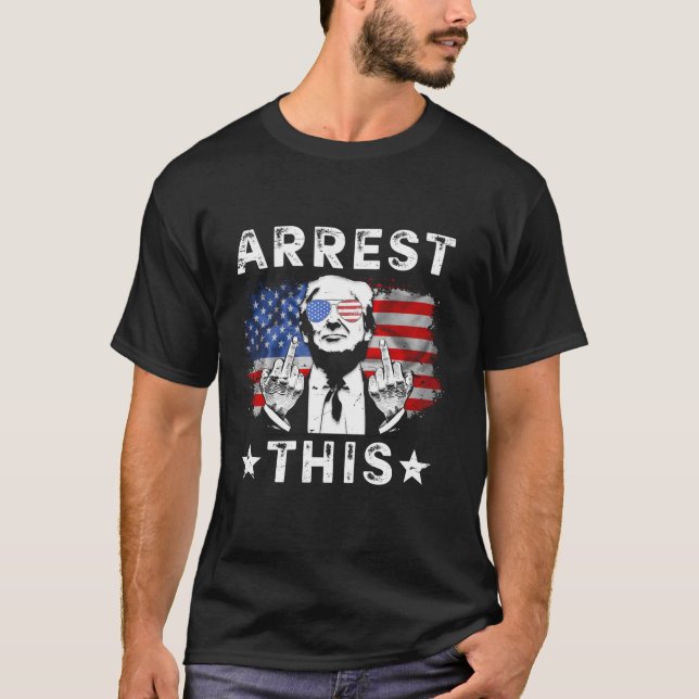 Camiseta Trump Prende Este Engraçado Trump 2024 Condenado F (Frente)