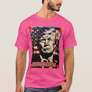 Camiseta Trump Presidente 2024 America Flag Us Flag Vintage