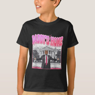 Camiseta Trump Presidente 47th Daddys Casa Branca Engraçado