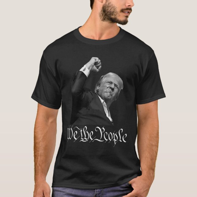 Camiseta Trump Raising Fist We The Pessoas (Frente)