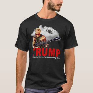 Camiseta Trump Rambo América Republicana Humor Patriótico T