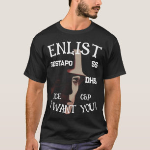 CAMISETA TRUMP RECRUTA ASSASSINOS DA UTI SS DHS ICE CBP
