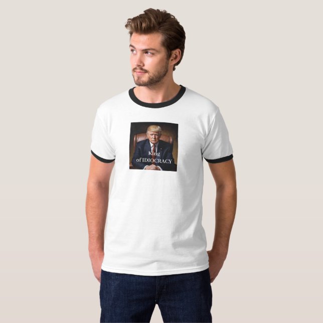 Camiseta Trump Rei da Idiocracia (Frente Completa)
