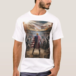 Camiseta Trump representado como um gladiador em um antigo