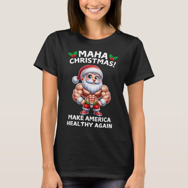 Camiseta Trump Rfk Jr Papais noeis de Natal Maha Christmas  (Frente)