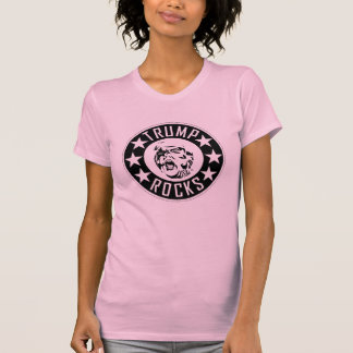 Camiseta Trump Rocks Ajustado fino feminino