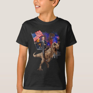 Camiseta Trump Rodando Um Dinossauro T-rex Support Trump 20