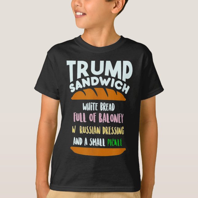Camiseta Trump Sandwich Pequeno Piche Sarcasmo Político (Frente)