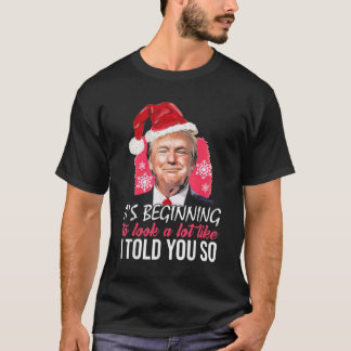 Camiseta Trump Santa Hat Eu Te Disse