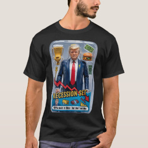 Camiseta Trump Satire Sobrevivido à Recessão Conjunto de Aç