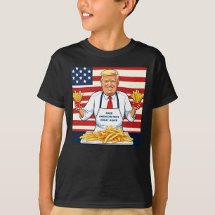 Camiseta Trump Servindo Mcdonalds Fries