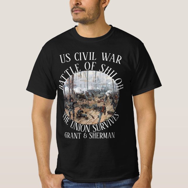 CAMISETA TRUMP SHILOH US CIVIL WAR GRANT & SHERMAN (Frente)