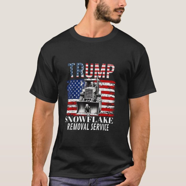 Camiseta Trump Snowflake Serviço de Remoção Funny Donald Tr (Frente)