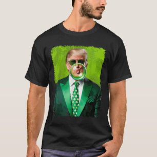 Camiseta Trump soprando pastilha elástica Rua política repu
